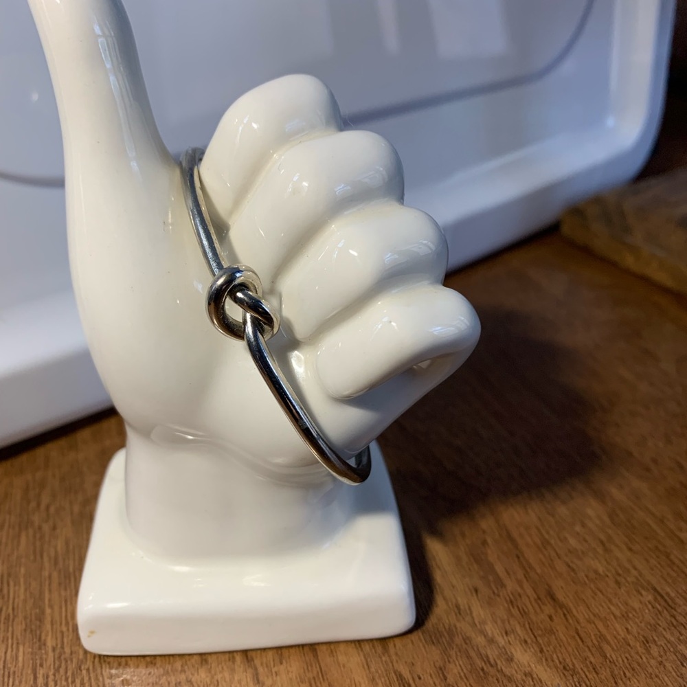 Silvertone Cape Cod knot bracelet - Picture 2 of 3